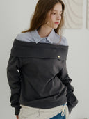 Bold Off-Shoulder Sweatshirt