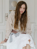 Sena Stripe Cotton Hooded Zip-Up