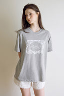 Lace Frame Oversized Short Sleeve T-shirt