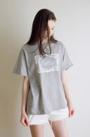 Lace Frame Oversized Short Sleeve T-shirt