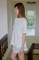 Lace Frame Oversized Short Sleeve T-shirt