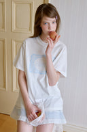 Lace Frame Oversized Short Sleeve T-shirt
