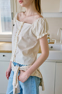 Middle Line Frill Blouse