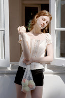 Middle Line Frill Blouse