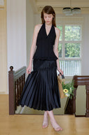 Punching Lace Halterneck Sleeveless