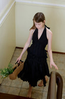 Punching Lace Halterneck Sleeveless