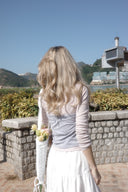 Shirring Halter-Neck Layered T-Shirt