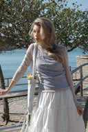 Shirring Halter-Neck Layered T-Shirt