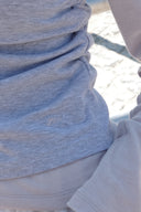 Shirring Halter-Neck Layered T-Shirt