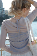 Shirring Halter-Neck Layered T-Shirt