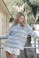 [Navy 4月上旬入荷] Martin Stripe Rugby T-Shirt