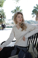 V-Neck Lace Wrap T-Shirt