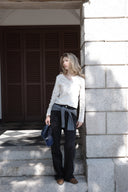 V-Neck Lace Wrap T-Shirt