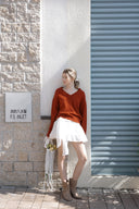 Ribbon Tie Flared Mini Skirt