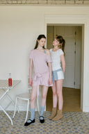 Ribbon Tie Asymmetric Dress