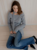 [Scarf Set] Layered Wool Knit Dress