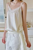Satin Lace Strap Sleeveless