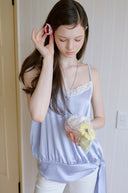 Satin Lace Strap Sleeveless