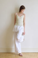 Skirt Layered Nylon Pants