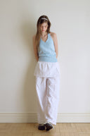 Skirt Layered Nylon Pants