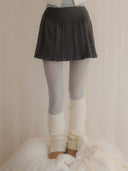 Jess Cable Pleated Knit Skirt