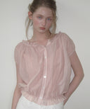 [予約販売/8月下旬入庫予定] Dual Banding Two-Way Blouse (Pink)