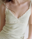 Stripe Wrap Lace Top