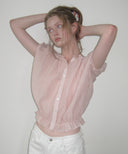 [予約販売/8月下旬入庫予定] Dual Banding Two-Way Blouse (Pink)