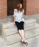 Roe One-Shoulder Lace Blouse
