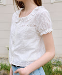 Belle Lace Ruffle Blouse