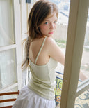 Stripe Wrap Lace Top