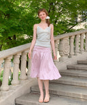 Glow Satin Triple Banding Skirt