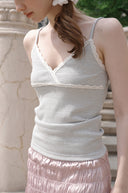 Stripe Wrap Lace Top