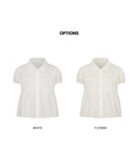 [LETTER FROM MOON × dasique] Shirred Volume Shirt Blouse