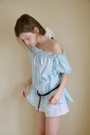 Roe One-Shoulder Lace Blouse