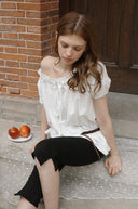Roe One-Shoulder Lace Blouse