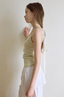 Stripe Wrap Lace Top