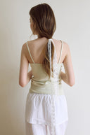 Stripe Wrap Lace Top