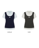 Letters Double Layered PK Collar Shirt