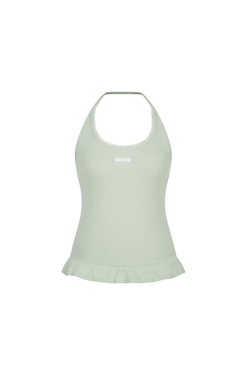 Letters Frill Label Halter Neck Top – LETTER FROM MOON