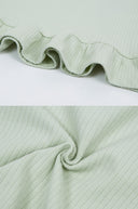 Letters Frill Label Halter Neck Top